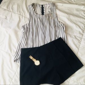 BCBG Striped Fancy Tank